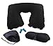 Price comparison product image Meta-U Amazing Sleep Travel Kit with a Carry Pouch - Inflatable U Shaped Neck Pillow + Contoured Sleep Eye Mask + Ear Plugs (5 sets)