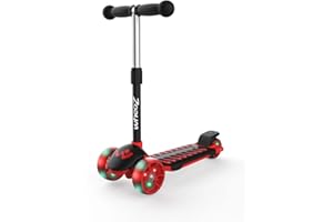 wheoZ Trottinette Enfant 3 Roues Allumer pour Débutants Trotinette 3-8 Ans Garçon et Fille Cadeau Roues Lumineuses et Guidon Réglable sur 3 Niveaux Légère Charge Maximale 50 KG