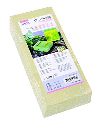 Glorex 6 1600 di Sapone glicerina Ecologico con Olio d' Oliva, Trasparente, 1500g