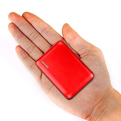 Vancely Mini Batterie Externe, Powerbank 10000mAh Batterie 2 Ports USB Sortie (5V 4.8A) Portable Ultra Chargeur, Haute Vitesse Compatible avec iPhone 6s/7/6/X Samsung Huawei ipad (Rouge)