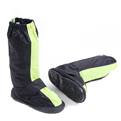 Madbike Couvre-Bottes de Pluie Jaune Moto imperméable avec Protecteur de Coussin de décalage (M)