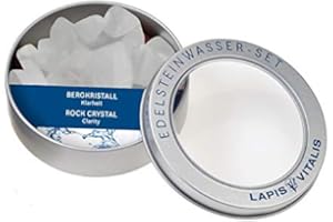‎LAPIS VITALIS Lapis Vitalis Water Stones Rock Crystal 100 g - Clarity and Purity - Gemstones in a High-Quality Metal Gift Tin - Selected Raw Stones for Making Gemstone Water