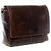 Produktbild SID & VAIN Laptoptasche Messenger Bag Leder Spencer XL groß Businesstasche Herren 15,4 Zoll Laptop Umhängetasche 15,6" echtes Büffelleder braun