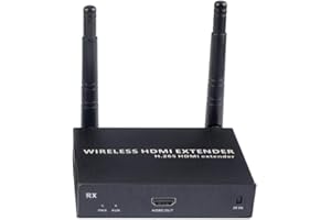 EXVIST 4K Basic HDMI Wireless Extender 1x Solo Receptor, hasta 656 pies, Soporte IR, Adecuado para transmitir Video Desde computadora portátil, PC, Youtube, PS4 a HDTV o proyector, etc.