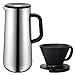 Produktbild WMF Impulse Isolierkanne Set, 2-teilig, Thermoskanne 1,0 l mit Kaffeefilter-Aufsatz, für Kaffee oder Tee, Druckverschluss, hält Getränke 24h kalt und warm