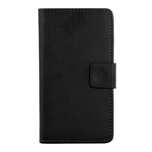kwmobile Funda para Motorola Moto G  2013  - Carcasa de  Cuero sint  tico  - Case con Tapa y  Tarjetero  en  Negro 