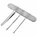1Set(3PCS)Silver Professional Remove Blackheads Tweezers Acne Pins Pimples Needle Stainless Steel Bend Curved Blemish Extractor Tool With Storage Box for Eliminates Whiteheads Acne Treatment and Blemish Removal