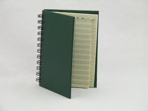 Preisvergleich Produktbild Telefonbuch, Telefonregister A7 dunkelgrün, 30 Stk