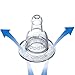 Dodie 6555207 Narrow Neck Bottle Teats for Thick Liquids 2-Pack 6 Months Plus Transparent