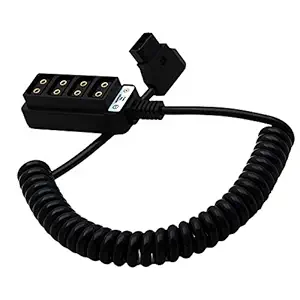 Spograde Photo Studio Accessories Male D-Tap B Type Power Tap to 4 Female D-Tap P-Tap Hub Adapter for Photography Power