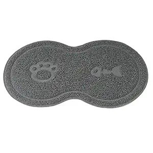 Emily Pets Silicone Pet Feeding Mat, Waterproof, Raised Edges to Prevent Spills, Easy Clean Dogs and Cats Slip Resistant Placemat Tray to Stop Food and Water Bowl Messes on Floor