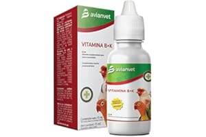 AVIANVET Vitamine B+K | Complément alimentaire liquide pour oiseaux | Vitamines B et K | Stade de reproduction et d'élevage | avec chlorure de choline et acides aminés 15 ml