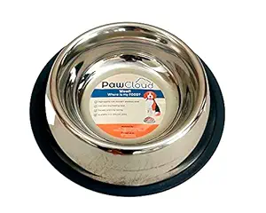 PawCloud Stainless Steel Dog Bowl, Anti Skid Dog Feeding Bowl - Medium