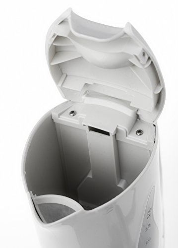 Mesko schnurloser Mini-Wasserkocher MS 1249 | 0,6 l Rauminhalt | automatische Ausschaltung | Elektrischer Teekocher mit einer Leistung von 760W | integrierter Kalkfilter | weiß | inklusive Melitta Swirl Bio-Entkalker Pulver (2 x 20g) - 2