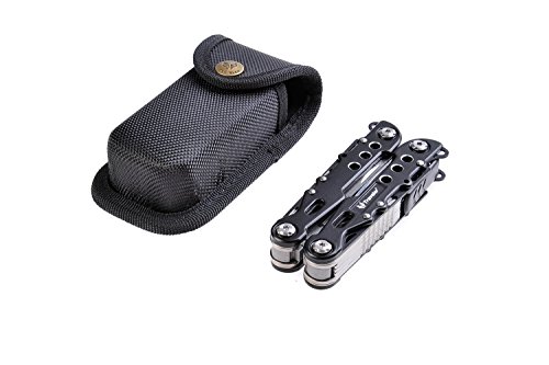 Huntington Traveler Premium Multifunktionswerkzeug: Zange und 8 Werkzeuge aus extra hartem 3CR13 Edelstahl, MQ007-8G (DE) - 3