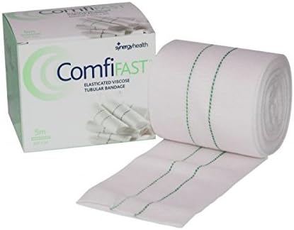 COMFIFAST ELASTICATE VISCOSE TUBULAR STOCKINETTE GREEN LINES 5CM X 5M (SMALL/MEDIUM LIMBS) - 1 DRESSING