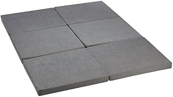 Gigapur 25793 Twin Doppel-Klappmatratze, Liegefl&auml;che 150 x 195 cm, grau mit Husse in Pfeffer & Salz