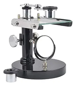 MAURYA Dissecting Microscope Comp. with Brass Fitting Round Base and 2 Eye-Piece 10X/20X (Matte Black)