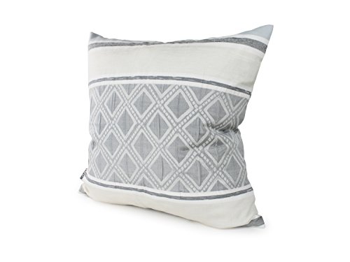 Kissenhülle Mauro – Markenqualität von Trend-Collection – Wohndekoration im Ethno-Design erhältlich in 8 modernen Farbkombinationen – 46 x 46 cm, grau-natur - 2