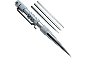 Knotters Tool II (Silber) mit 3 verschiedenen Größen Edelstahl-Schnürnadeln von Jig Pro Shop ~ Marlin Spike für Paracord, Leder und andere Kordeln