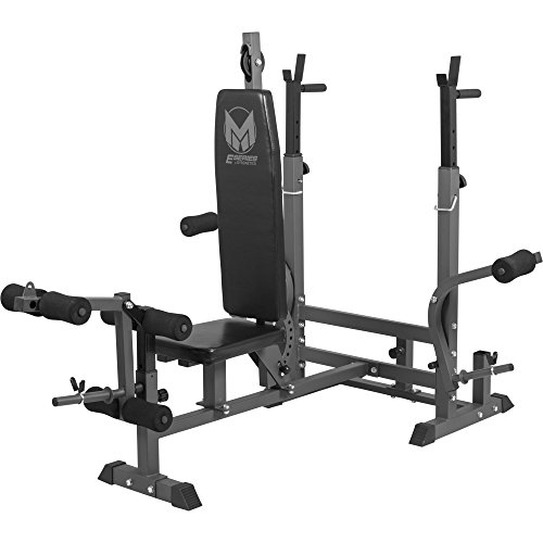 GYRONETICS E-Series Universal Multi-Schrägbank Kraftstation mit Beincurler, Dipper, Bauchtrainer, Curler, Butterflys / Muskeltraining – Hantelbank für Langhantel Kurzhantel Training - 8