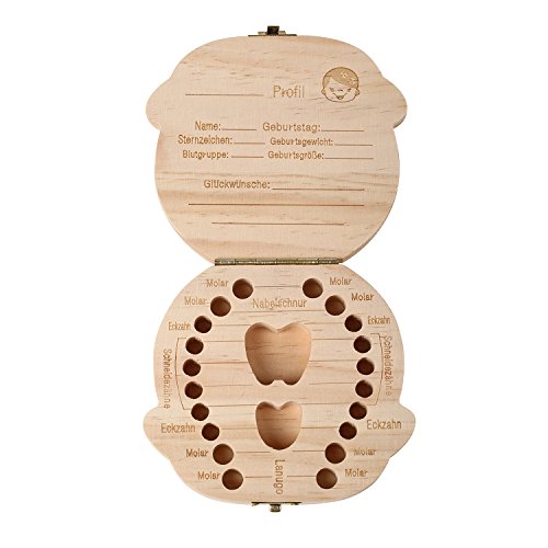ELENKER Aufbewahrungsbox für Kinder Baby Zähne Milchzähne Box Geschenk für Kinder