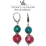 Venetiaurum - Orecchini in vetro di Murano e Argento 925 Made in Italy