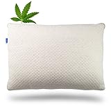 Vitapur Kopfkissen mit Hanffaser 50x70cm - Cannabis Schlafkissen mit Innovative Airflow Technologie - Extra Weich Polster für alle Schlafpositionen (Vitapur Cannabis) Vitapur Kopfkissen mit Hanffaser 50x70cm - Cannabis Schlafkissen mit Innovative Airflow Technologie - Extra Weich Polster für alle Schlafpositionen (Vitapur Cannabis)