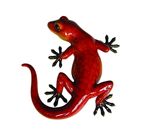 Vivid Arts Gecko - Adorno de Jardín Brillante, Rosso