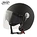 Produktbild Vinz Motorradhelm Rollerhelm Jethelm Jet Helm mattschwarz in Gr. XS-XL | Helm mit Visier und Sonnenblende | ECE zertifiziert (L)