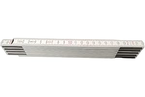Wood 2 Meters Folding Wooden Ruler Measuring Metal Tips and Joints Carpenter STALCO