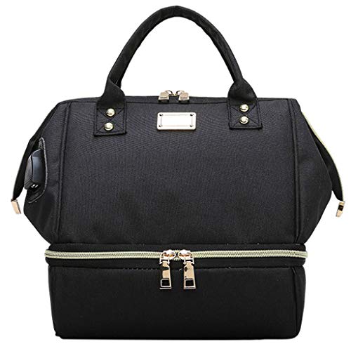 Preisvergleich Produktbild Windeltasche wasserdicht wickel umhängetasche Tasche windeltasche für unterwegs Windeltasche windeltasche stoffwindeln wasserdicht, Kosmetiktasche, Reisetasche Kinder (Free Size, Schwarz)