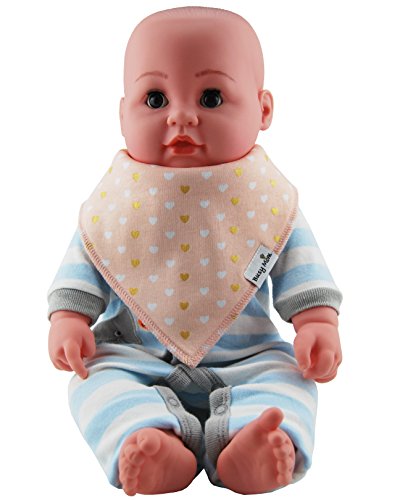 4er Pack Unisex Baby Kleinkind Bandana Sabbern Lätzchen mit Druckknöpfen 100% weiche Organische Baumwolle einzigartige Dusche Geschenk-Set Super Saugfähig für zahnende Füttern Fashion verstellbar - 5