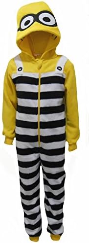 Despicable Me Minions Boys Fleece Feel Hooded One Piece Sleepsuit 3-4 Years