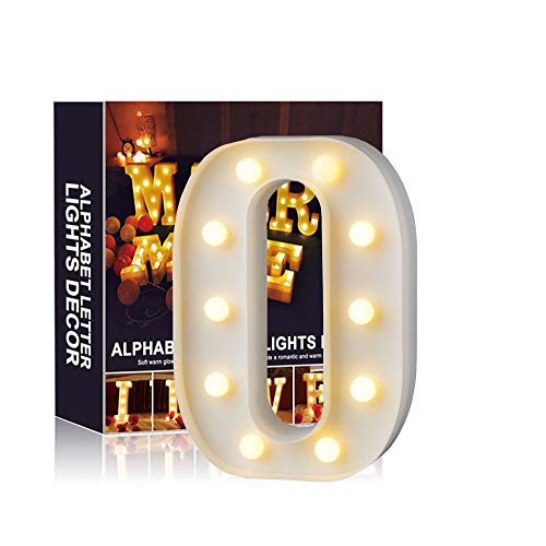 A-Z Alphabet Light White LED Lámparas de noche Plastic Letter Standing Hanging Lighting para Wedding Party Dormitorio Decoración de Navidad by Moobom (O)
