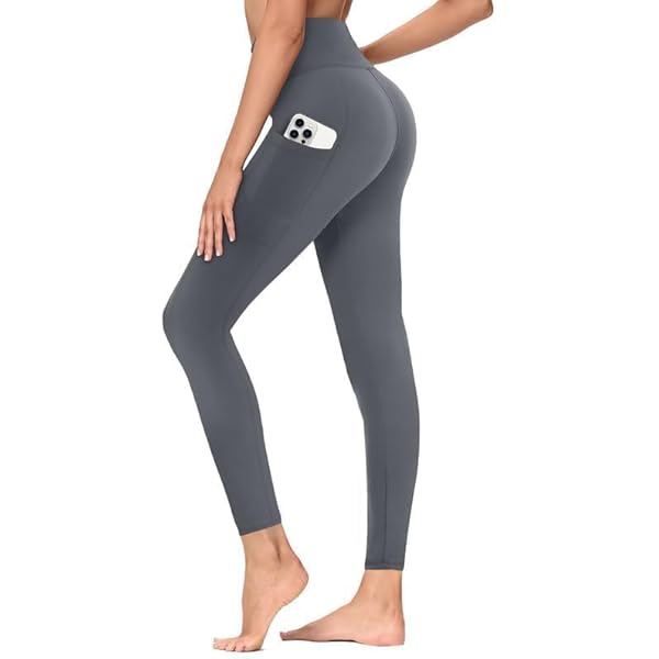 Yvette Sportlegging voor dames, met zak, gaasdoek (mesh), hoge taille, sportbroek, streetwear, sportlegging,Zwart,XL