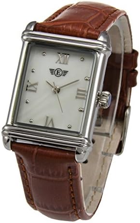 Ladies Dress Watch Rectangular Leather Strap PS