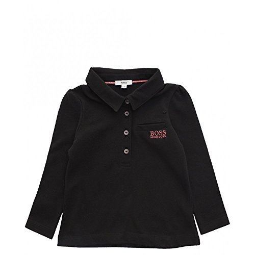 Hugo Boss Kids Logo Long Sleeved Polo BLACK age 3