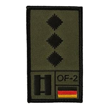 Café Viereck Bundeswehr Rang-Patch „Kapitän Zur See“ – Gestickt Auf Klett, 9,8 X 5,6 Cm, Oliv, Made In Germany
