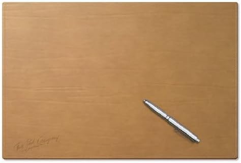 Leather Desk Pad 42 x 29.5 cm Brown Made of Recycled Leather