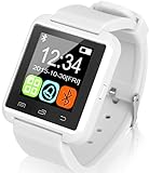 Kocaso Bluetooth pantalla táctil [Android] [resistente al agua] podómetro/Sleep Tracker/altavoz/micrófono [Smart reloj] para iphone 7 plus/7/6S/6/5/Galaxy Edge S7/S6/S5, HTC, Sony, LG Windows Phone (blanco)