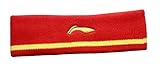 Li-Ning Sports Headband Durable Men Women Headband Sweat Absorb Yellow&Red