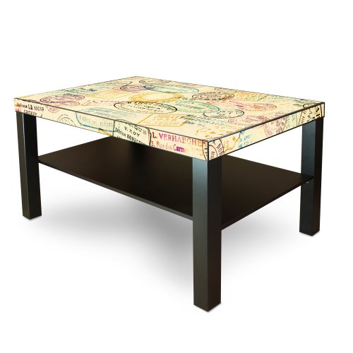 Design Sticker Banjado for IKEA Varnished Table 90x55 cm with motive: Stamp