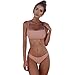 Produktbild IMJONO.Frauen Bandeau Bandage Bikini Set Push-Up brasilianische Bademode Beachwear BadeanzugRosa,Large