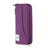 Naturehike Reisebrieftasche Beutel Mehrzweck RFID Blocking Brieftasche Veranstalter für Kopfhörer, Kosmetikum, Armbanduhr, Reisepass, Ticket usw(lila)