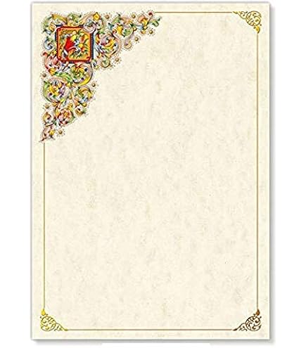 Diplomi In Pergamena A3 - Carta 160gr Con Decorazioni Artistiche, Made In Italy - Foto 10