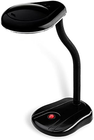 HC Handel 936097 LED Desk Lamp with 5x Magnifier – Black