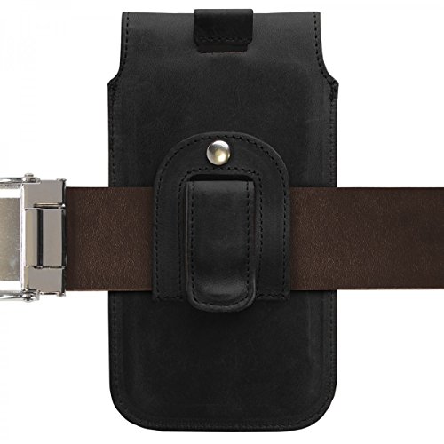 ROYALZ Ledertasche für Samsung Galaxy S7 Edge Tasche Leder mit Gürtelclip Case Cover Schutztasche Handy-Zubehör Hülle schwarz - 6