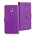 Produktbild HTC One Mini, M4 Bookstyle Hülle, Conie Mobile PU Leder Schutzhülle Handytasche Bookcase Tasche Premium Klapphülle in Lila