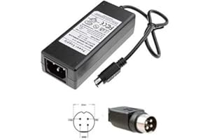 TOPCHARGEUR Top CHARGEUR * Adaptador Alimentación Cargador Corriente 12V 5V 2A 4 Pin Reemplazo Recambio Disco Duro Multimedia Woxter i-Cube X-DIV 35 XP Pro